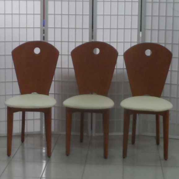 1094-皮木餐椅